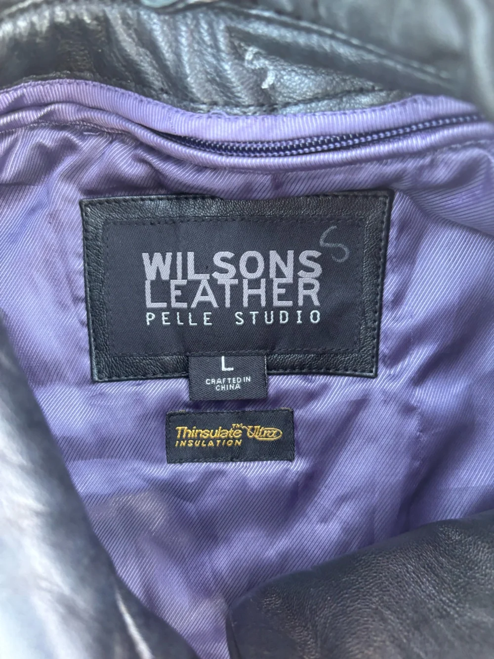 Wilsons Leather Navy Blue Button-Front Pea Coat